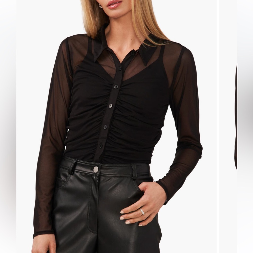 NWT Halogen Sheer Blouse